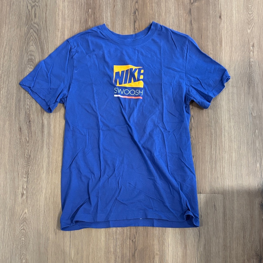 Nike Royal Blue Graphic 'Swoosh' Tee